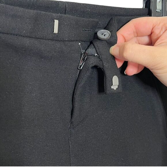 ATM Slim Cuffed Trouser Pants Women’s Size 0 Black Cropped Stretch Ponte - Picture 7 of 13
